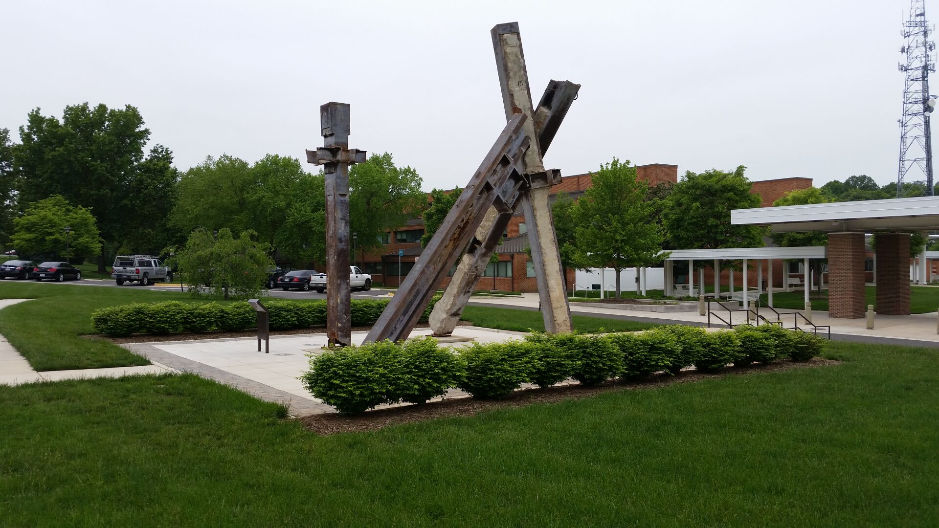 World Trade Center Steel beams at the Prince William County 9/11 memorial